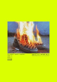 an image of a pair of shoes on fire